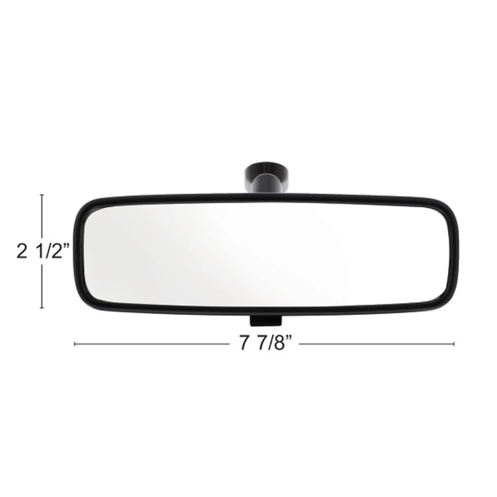 8" Black Day/Night Interior Rearview Mirror Assembly - Glue - On Mount