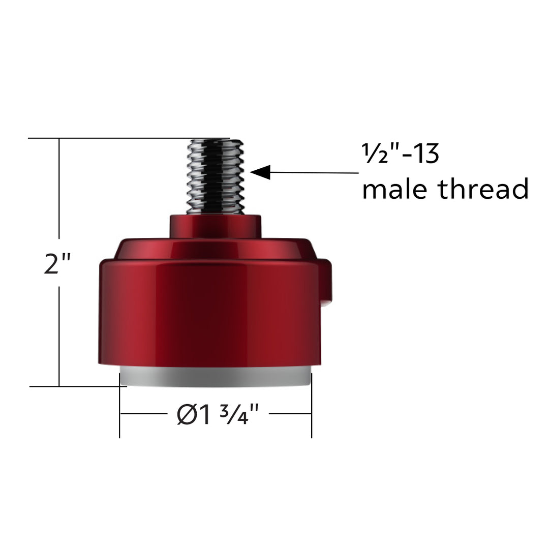 1/2" - 13 Thread-On Shift Knob Mounting Adapter For Eaton Fuller Style 13/15/18 Shifter - Candy Red (Bulk)