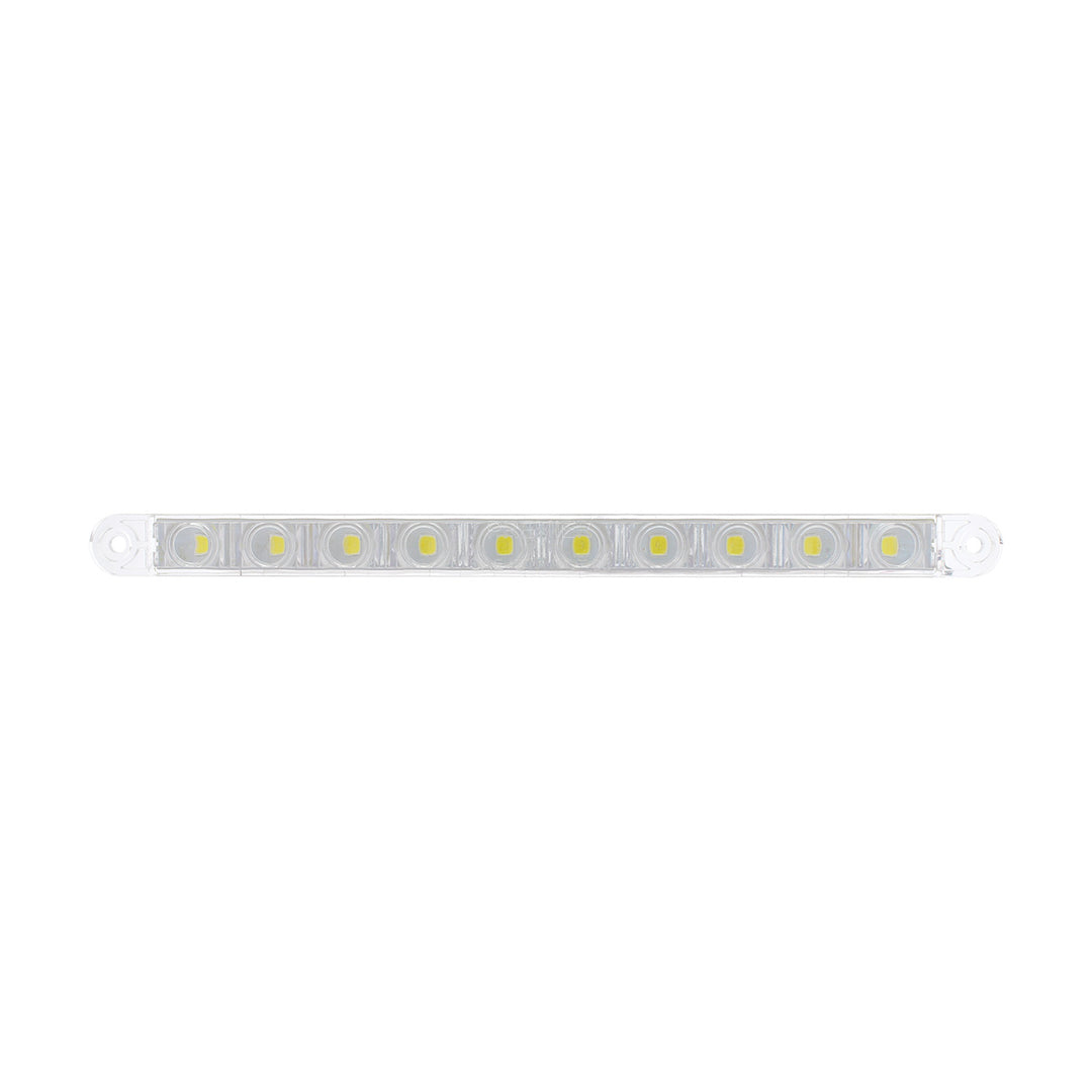 10 LED 9" Dual Function Light Bar - White LED/Clear Lens