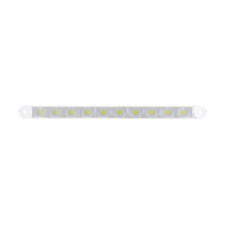 10 LED 9" Dual Function Light Bar - White LED/Clear Lens