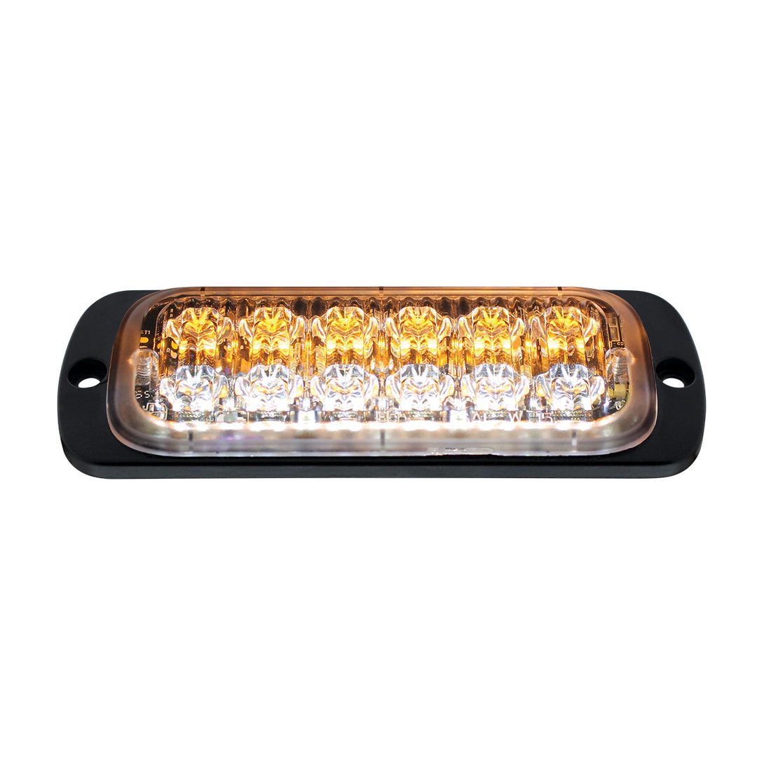 12 High Power LED Super Thin Warning Light - Amber LED &amp; White LED (Bulk)