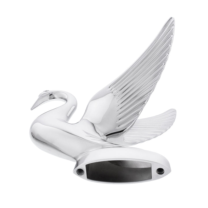 Die-Cast Swan Hood Ornament - Chrome