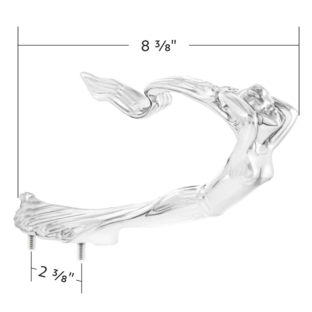 Die-Cast Flying Goddess Hood Ornament - Chrome