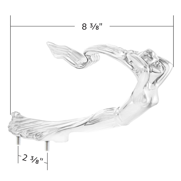 Die-Cast Flying Goddess Hood Ornament - Chrome