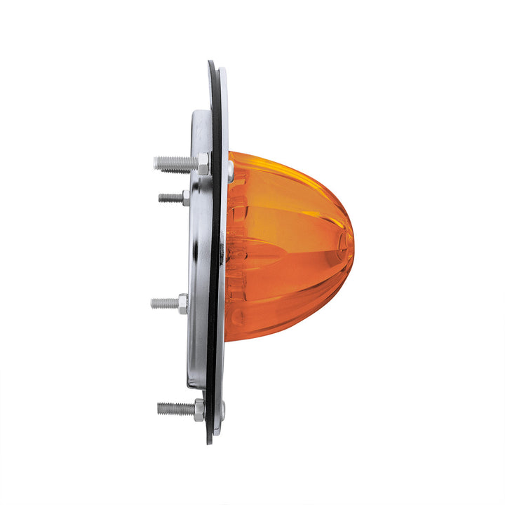 17 LED Dual Function Watermelon Light Sleeper Bunk Kit With 304 Stainless Steel Bezel - Amber LED/Amber Lens