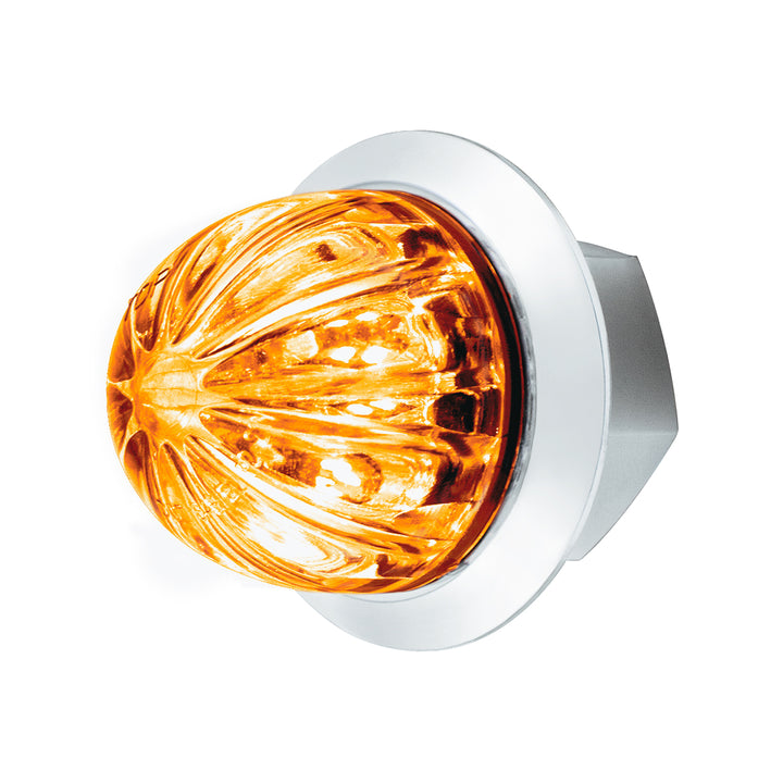 2 LED Dual Function 1-1/8" Watermelon Light (Clearance/Marker) - Amber LED/Clear Lens