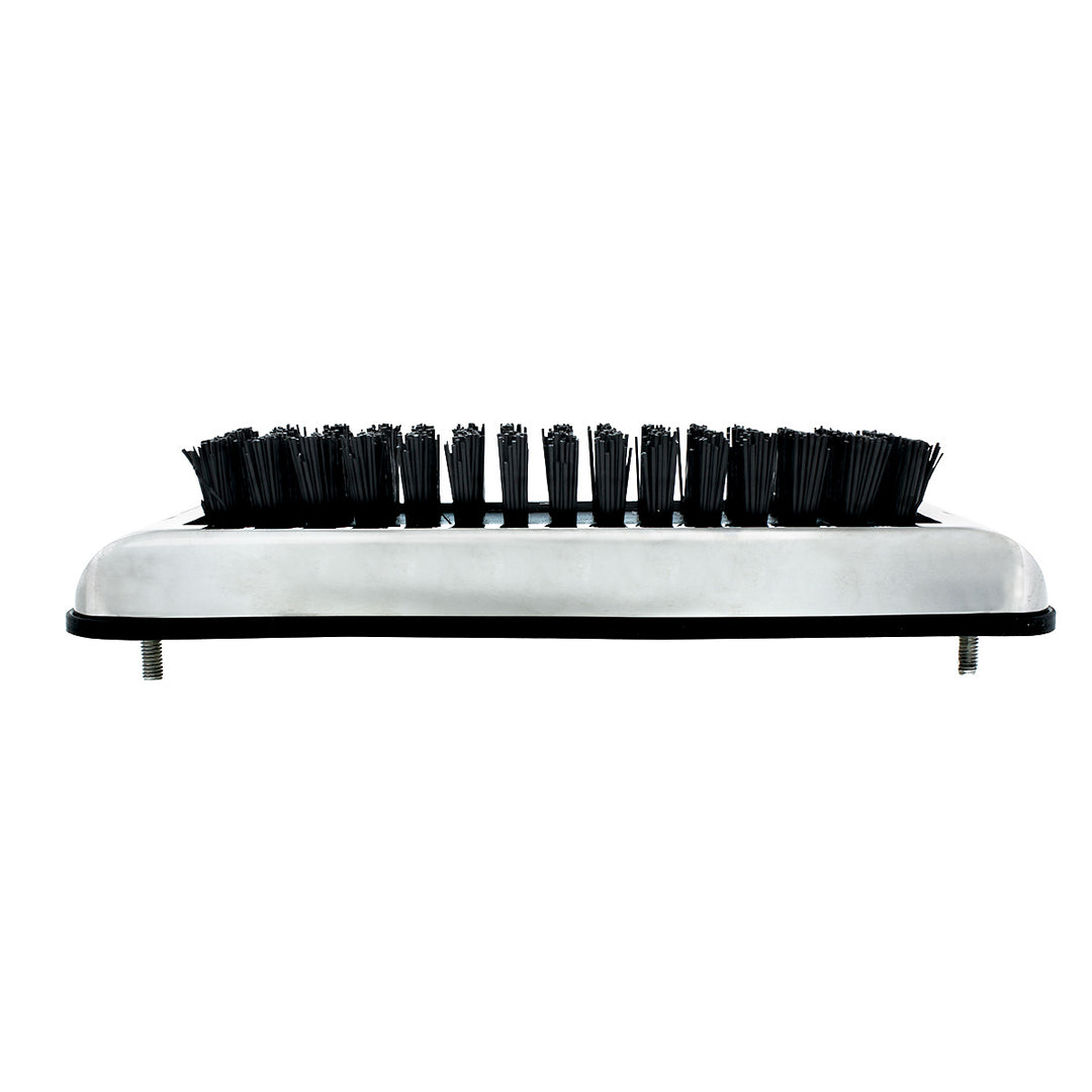 Stainless Shoe/Boot Scraper With Nylon Brush - Black Brush
