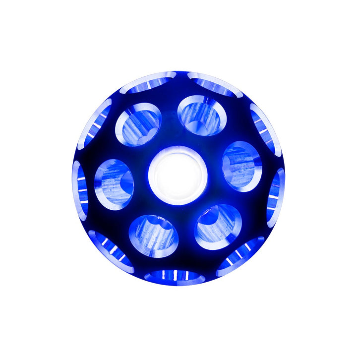 Thread-On Matte Black Phoenix Style Ball Gearshift Knob With LED 9/10 Speed Adapter - Blue LED