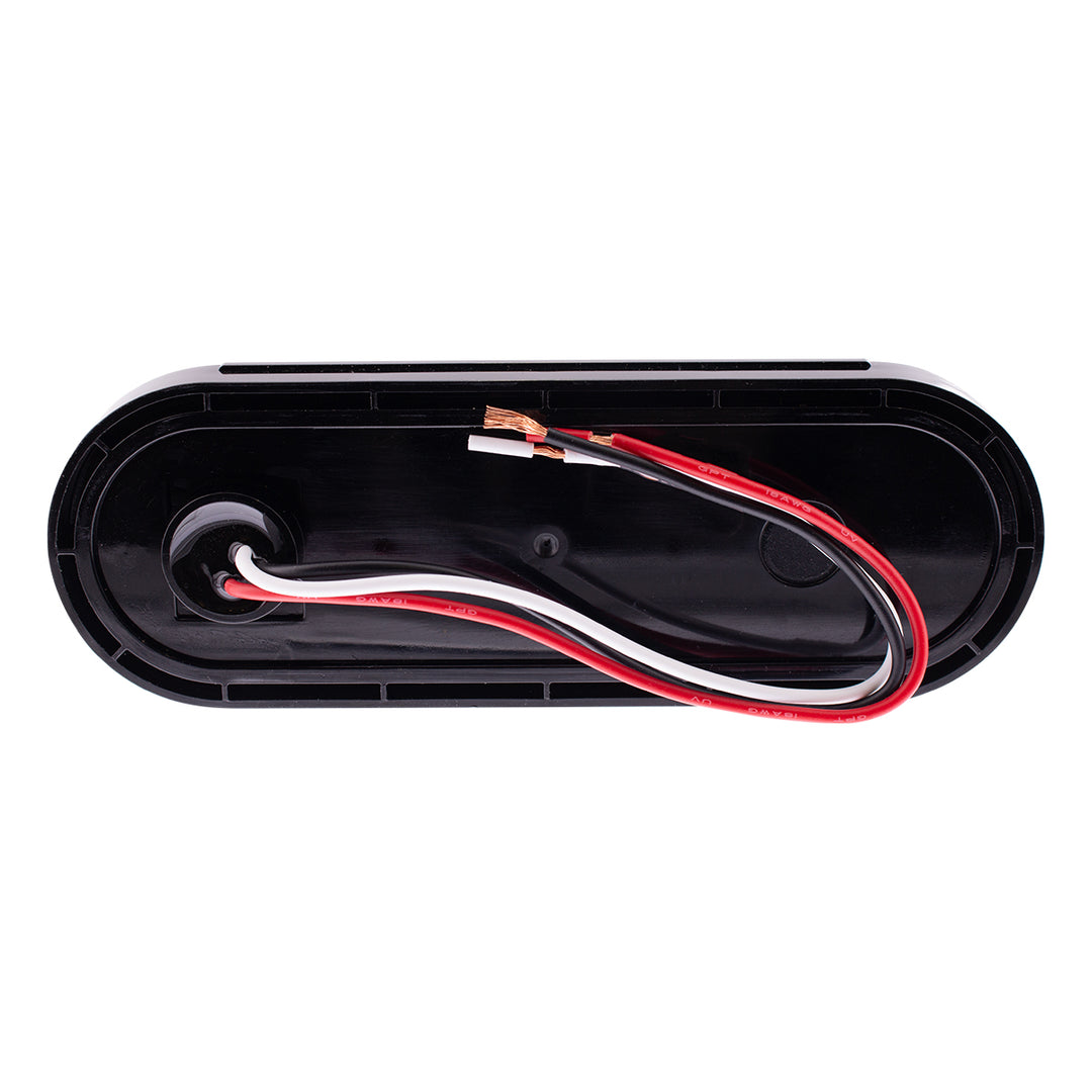 10 LED 6" Oval Light (Stop, Turn &amp; Tail) With Heated Lens - Red LED/Red Lens