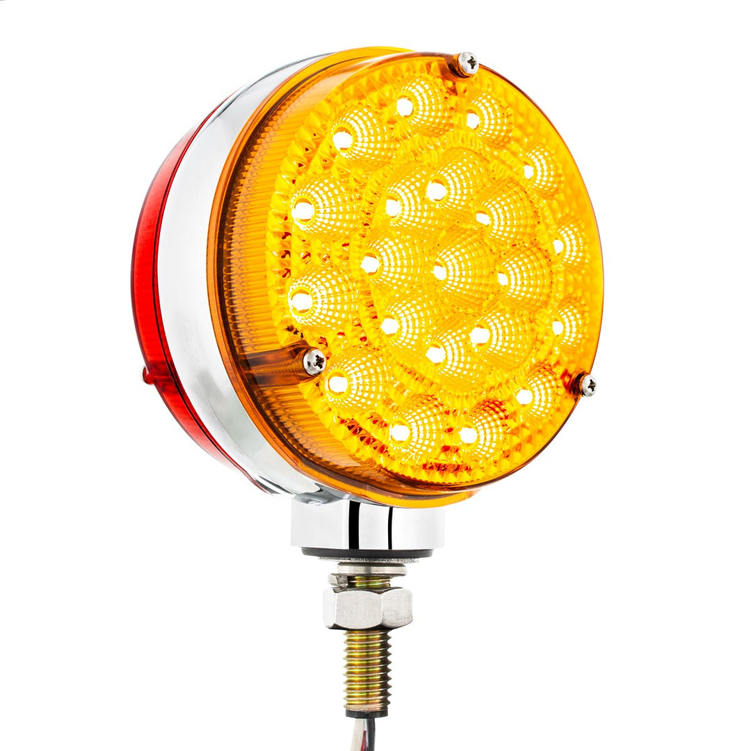 42 LED Reflector Double Face Competition Series Turn Signal Light - Amber &amp; Red LED/Lens