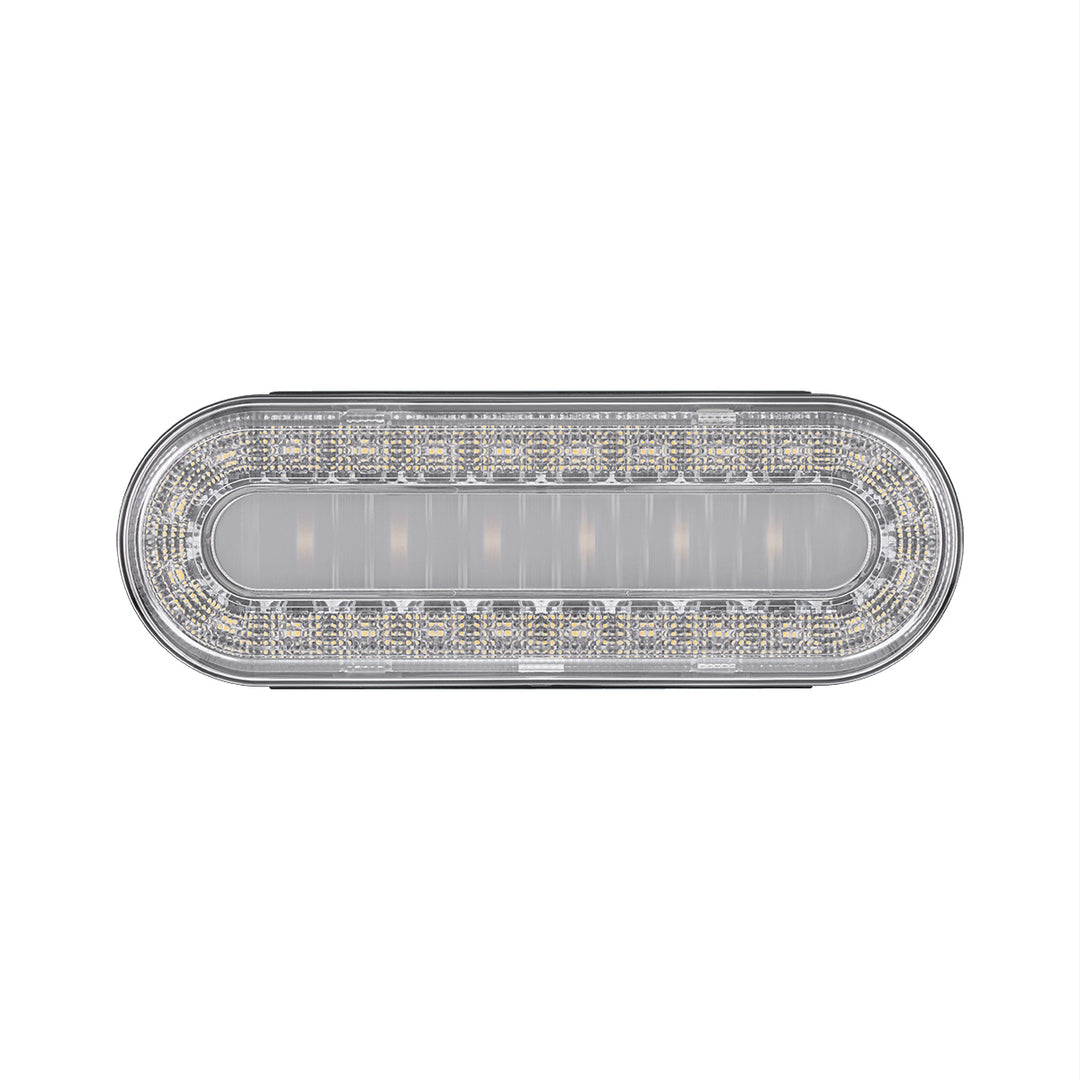 30 LED 6" Oval Lumos Light I - Series (Back-Up) - White LED/Clear Lens