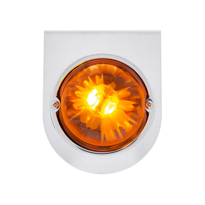 UltraBurst Glass Watermelon Light With Stainless Steel Light Bracket Kit - Amber LED/Dark Amber Lens
