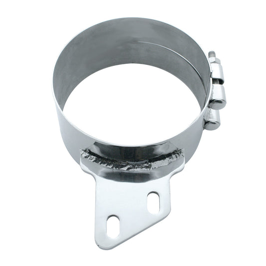 6" Stainless Butt Joint Exhaust Clamp - Angled Bracket