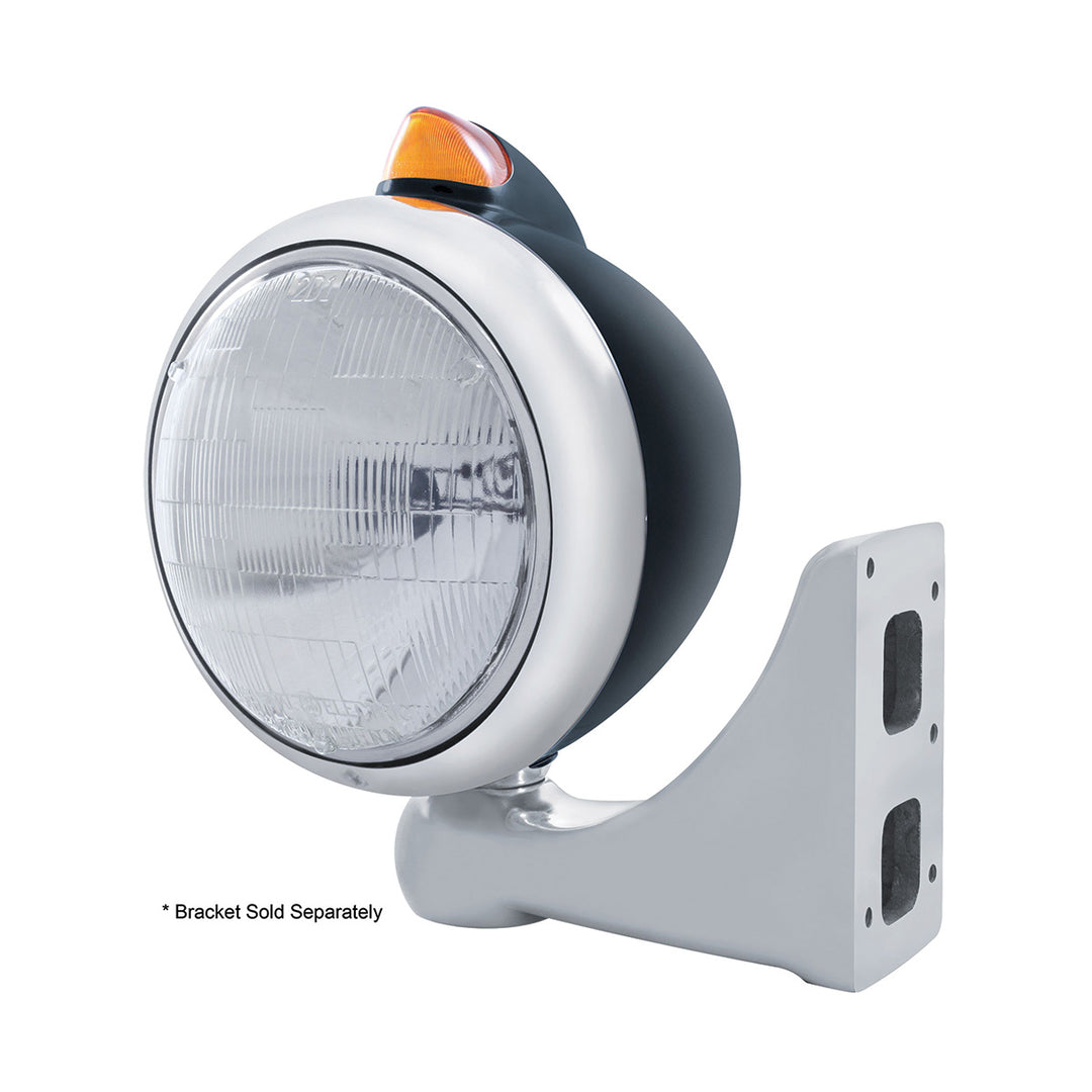 Black Guide 682-C Headlight 6014 &amp; Original Style LED Signal - Amber Lens