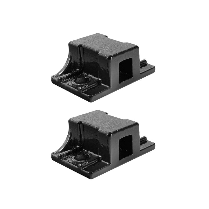 Black Angled Mud Flap Hangers With Mounting Hardware - 1 Coil (Pair)