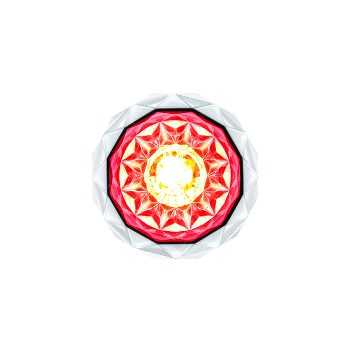 2 LED Dual Function Mini Crystal Watermelon Light (Clearance/Marker) - Red LED/Clear Lens