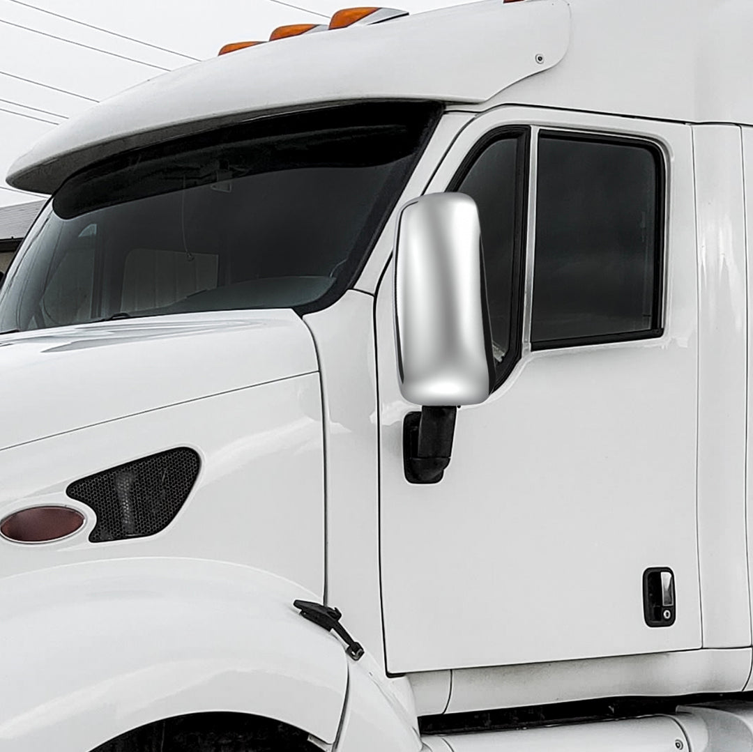 Chrome Mirror Cover For PB 387 (2000-2011), 587 (2012-2018), &amp; KW T700 (2010-2016) - Passenger