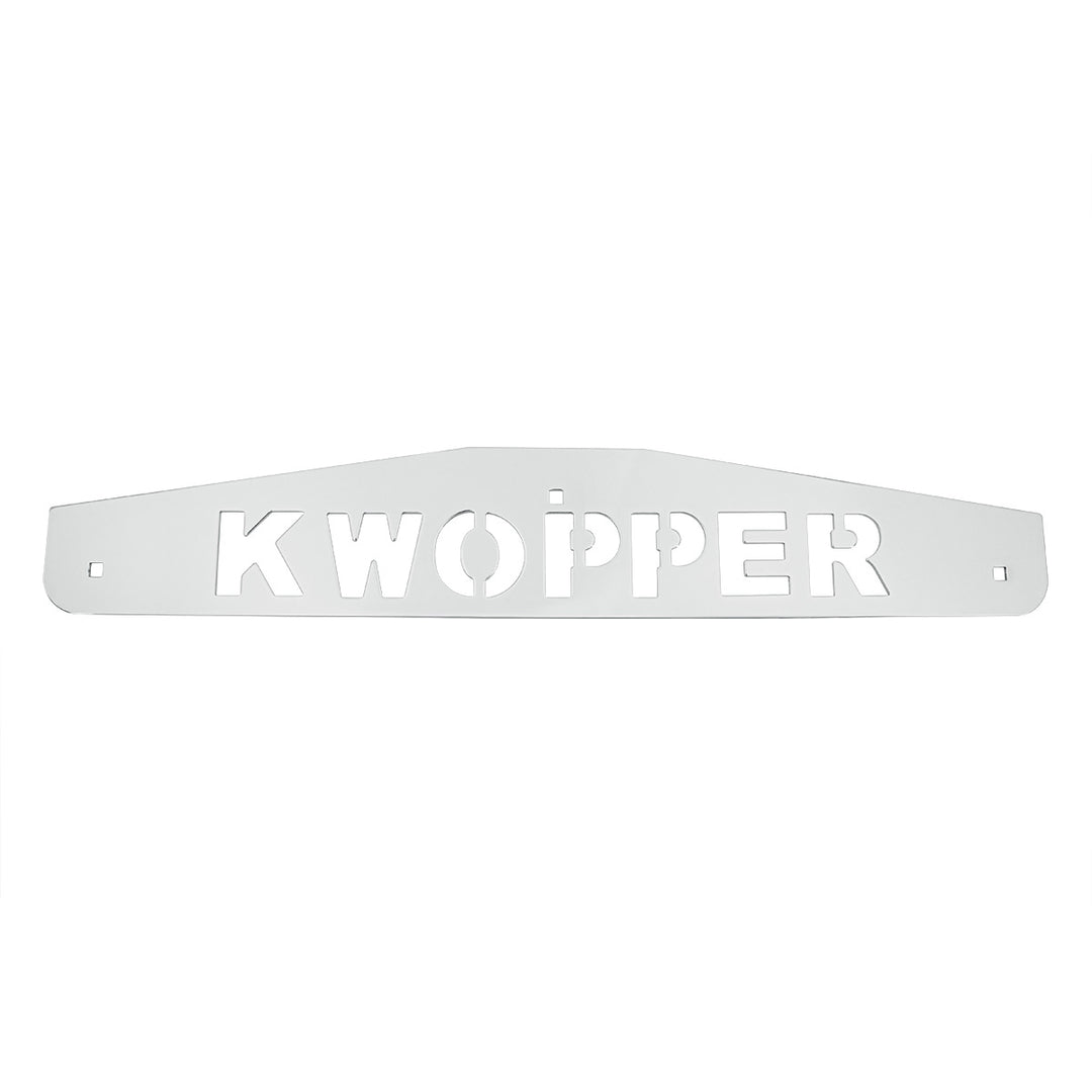 4" x 24" Chrome Kwopper Bottom Mud Flap Plate - Bolt Thru