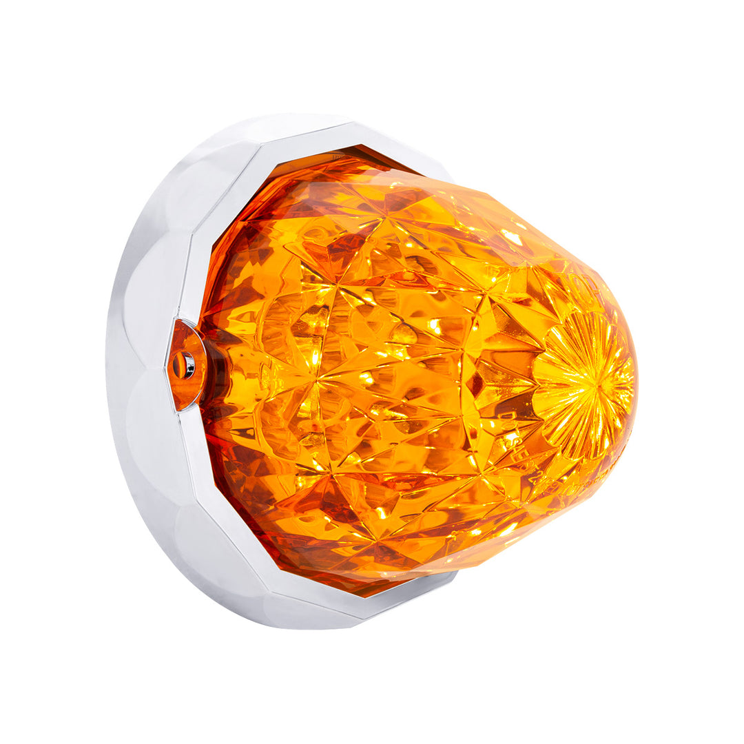 19 LED Dual Function Crystal Watermelon Light Kit With Bezel - Amber LED/Amber Lens