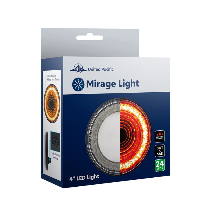 24 LED 4" Mirage Light (Turn Signal) - Amber LED/Clear Lens