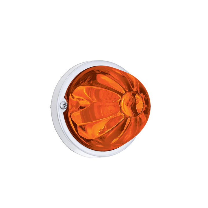 Glass Watermelon Light Kit With LED Light - Amber LED/Dark Amber Lens