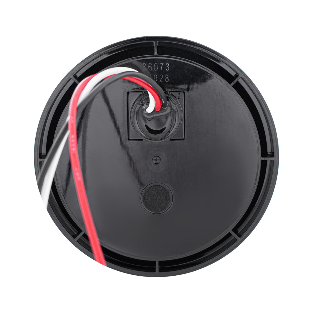12 LED 4" Round Light (Stop, Turn &amp; Tail) With Heated Lens - Red LED/Clear Lens