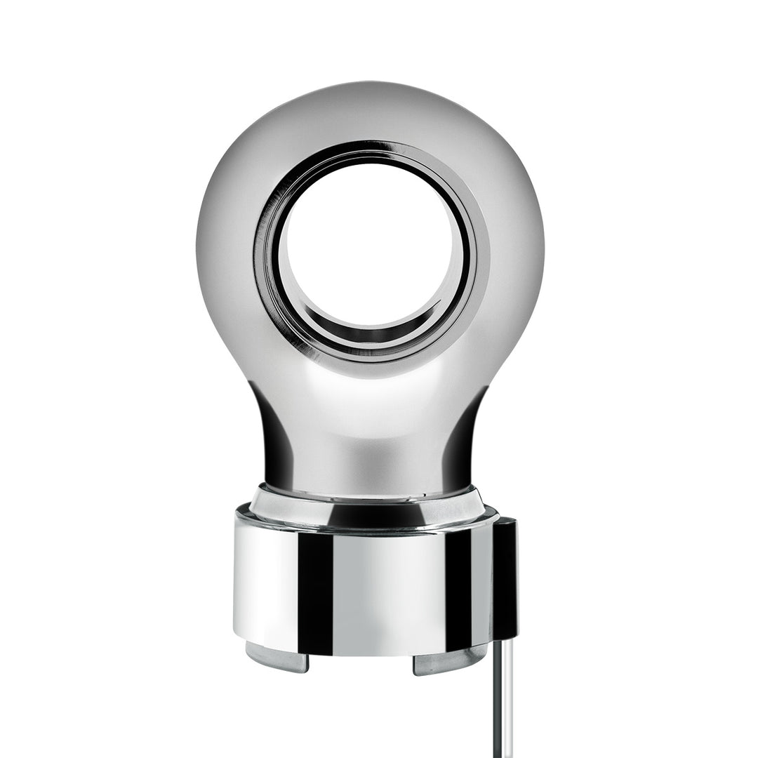 Thread-On Chrome Charlotte Style Gearshift Knob With LED 9/10 Speed Adapter - Green LED