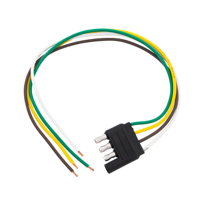 4 Way LED Trailer Light Harness - 12" Positive &amp; Ground Leads