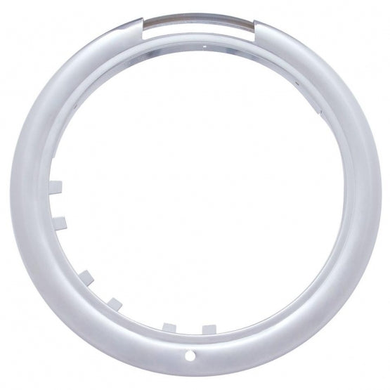 Chrome Classic Headlight H4 With 34 Amber LED &amp; LED Signal - Amber Lens