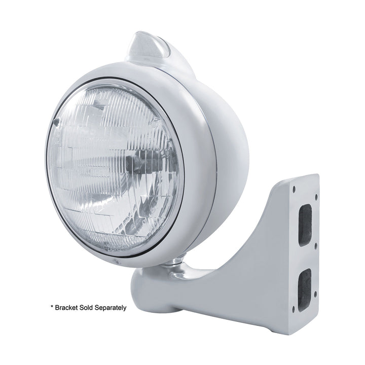 Chrome Guide 682-C Headlight H6024 &amp; Original Style LED Signal - Clear Lens