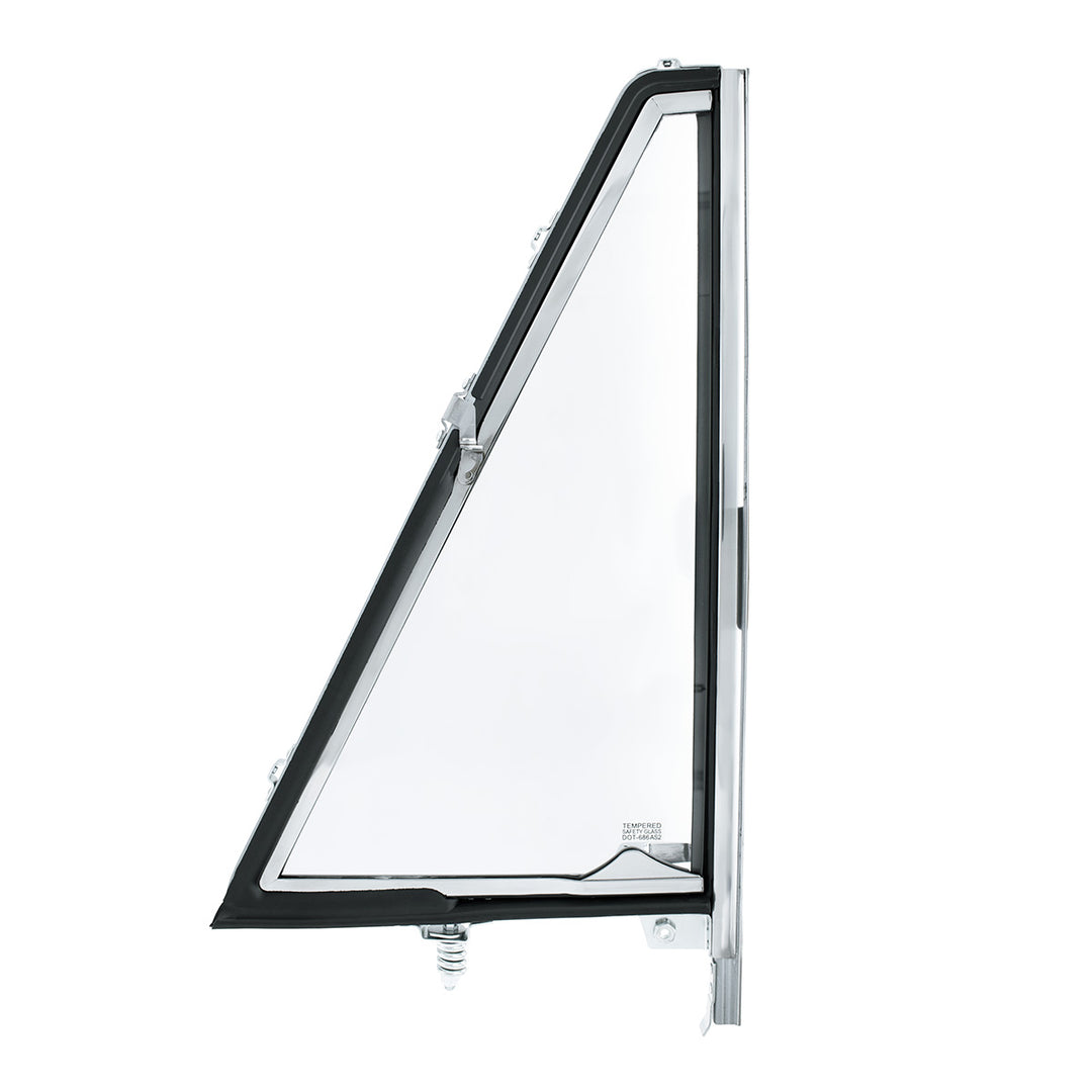Vent Window Assembly Chrome Frame Without Tinted Glass For 1966-77 Ford Bronco - L/H