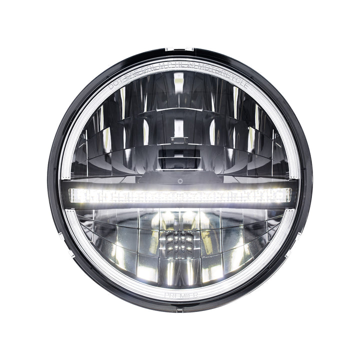 ULTRALIT - 20 High Power LED 5-3/4" Motorcycle Headlight With LED DRL/Position Light - Black