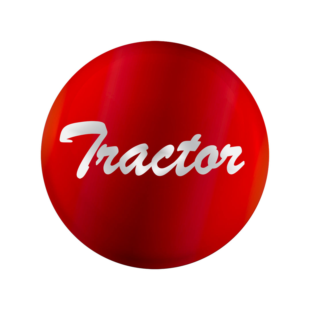 "Tractor" Glossy Air Valve Knob Candy Color Sticker - Candy Red