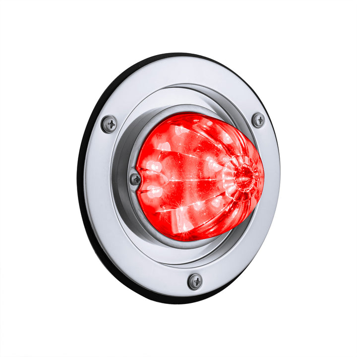 17 LED Dual Function Watermelon Light Sleeper Bunk Kit With 304 Stainless Steel Bezel - Red LED/Clear Lens