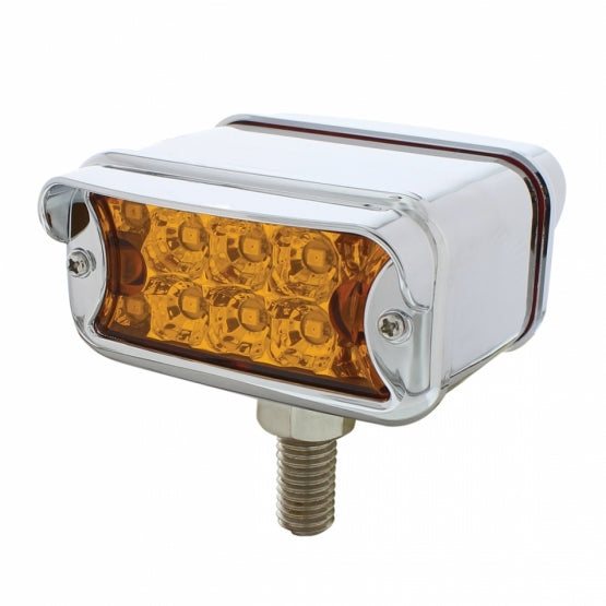 20 LED Dual Function Reflector Double Face Light With Visor - T - Mount - Amber &amp; Red LED &amp; Lens