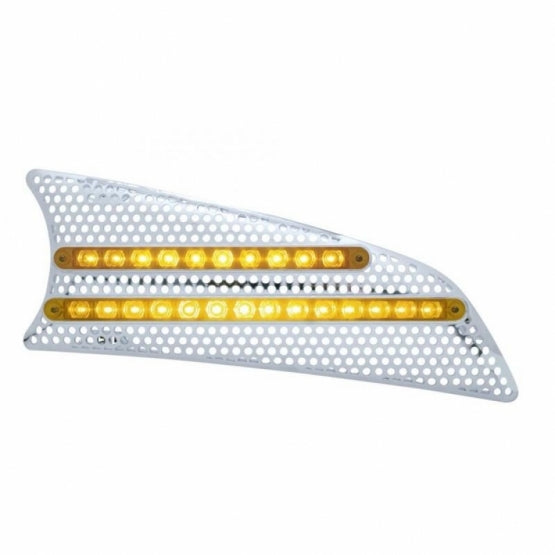 2007+ Kenworth T660 LED Air Intake (Passenger) - Amber LED/Amber Lens