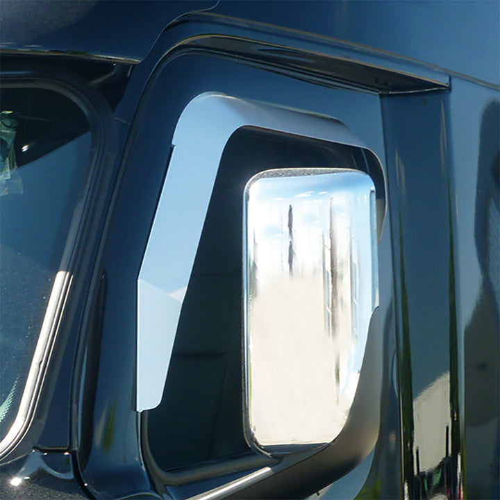 Stainless Door Window Vent Visor For 2018-2025 Freightliner Cascadia (Pair)