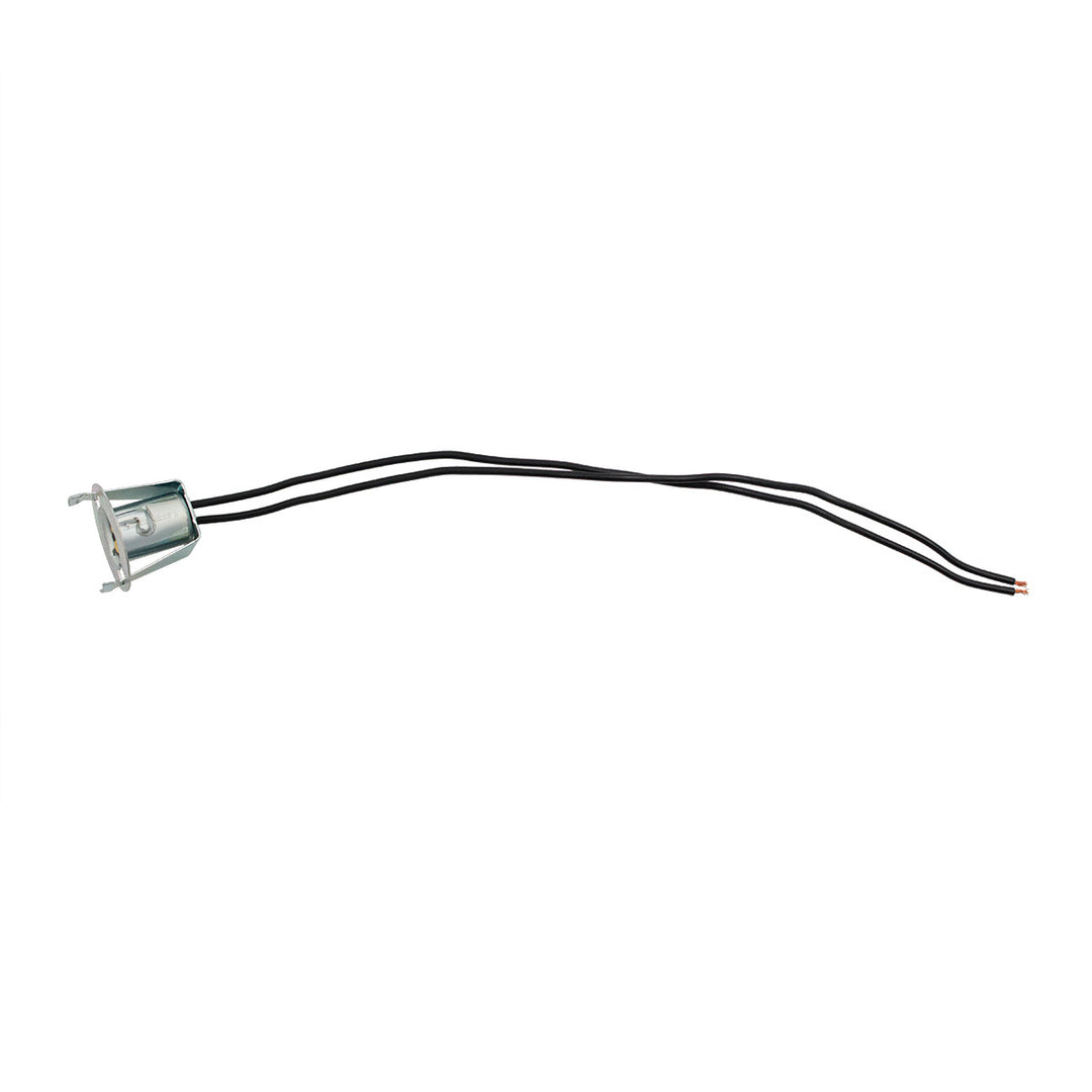 1 - Wire Universal Single Contact Instrument Panel &amp; License Plate Light Socket w/ Spring Clip Mount, 1 Pc.