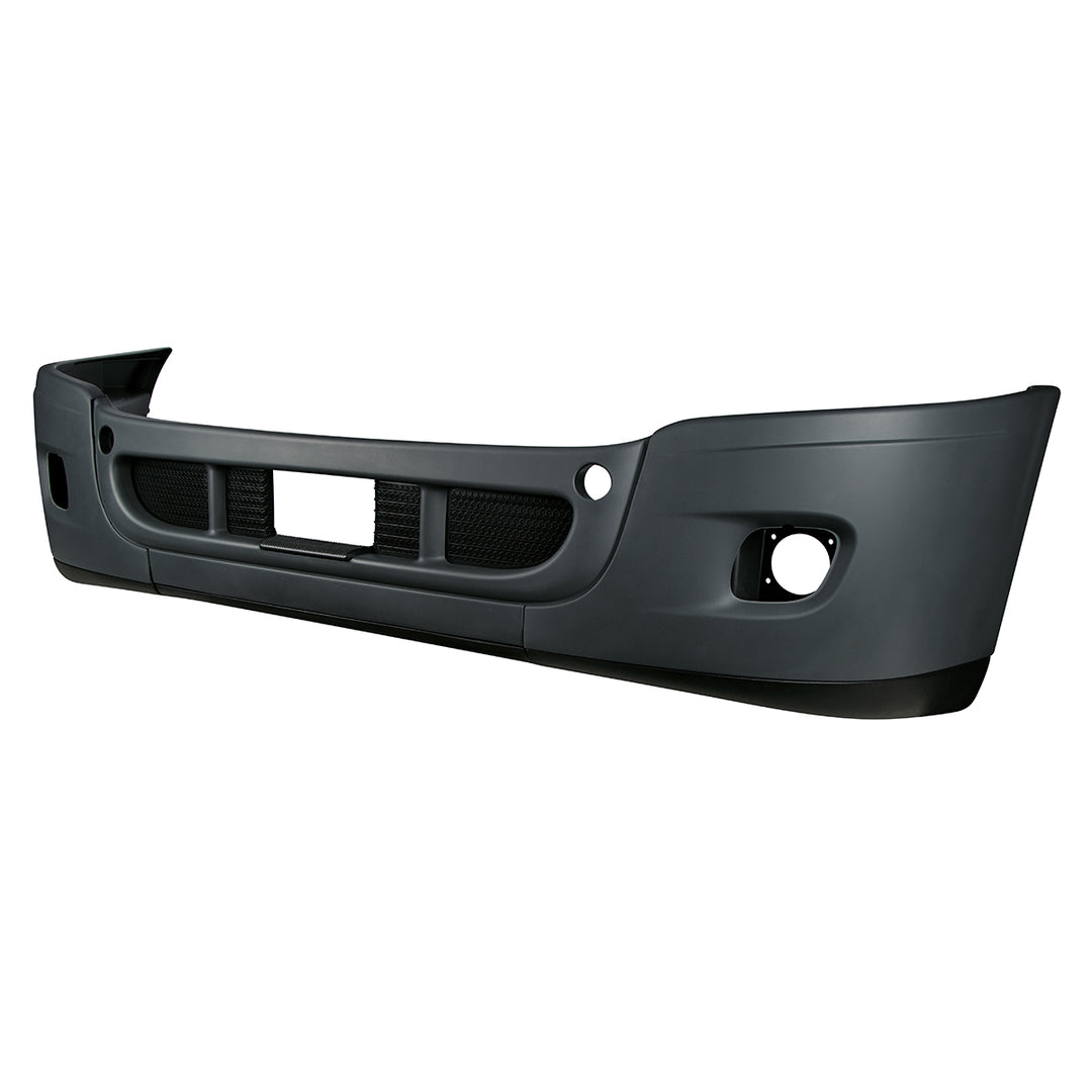 Complete 3 - Piece Front Bumper Set With Fog Light Hole For 2008-2017 Freightliner Cascadia
