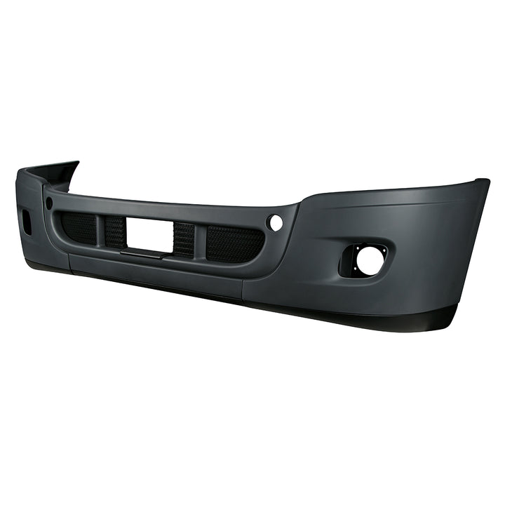 Complete 3 - Piece Front Bumper Set With Fog Light Hole For 2008-2017 Freightliner Cascadia