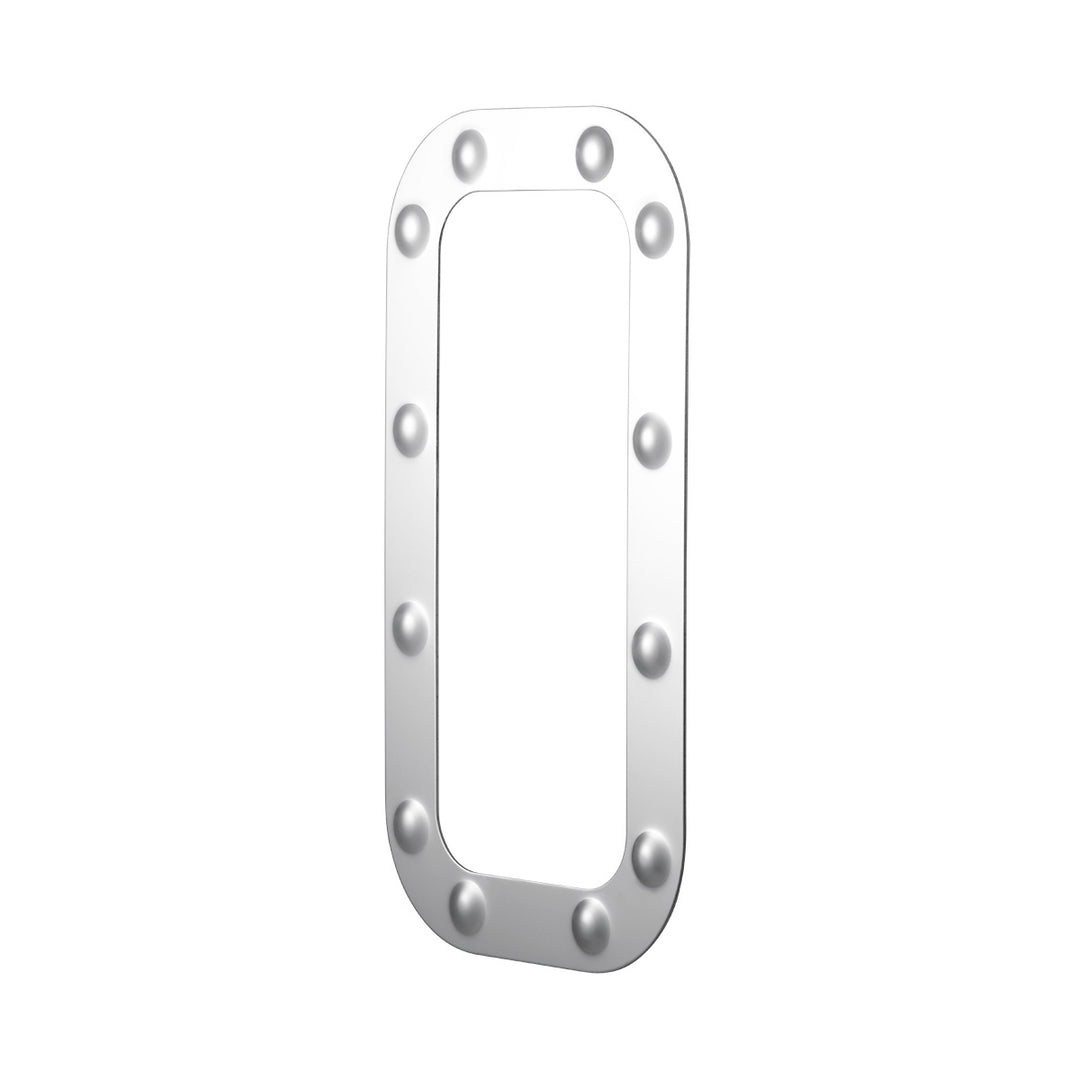Peterbilt Stainless Dimpled Vent Door Trim (Card of 2)