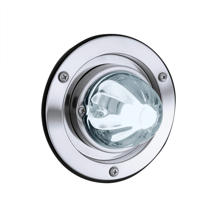 Dual Function Glass Watermelon Sleeper Bunk Kit With 304 Stainless Steel Bezel &amp; LED Bulb - Clear Lens/White LED