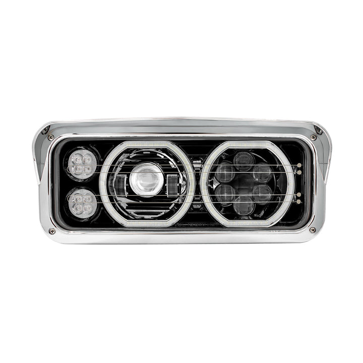 Blackout High Power Heated 10 LED Headlight With LED Turn &amp; DRL - Passenger