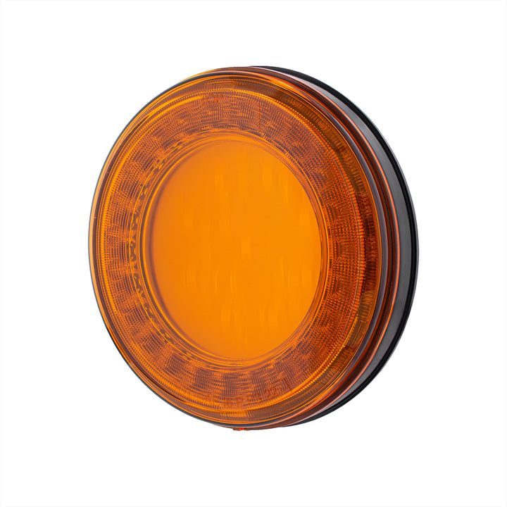 33 LED 4" Round Lumos Light X - Series (Turn Signal) - Amber LED/Amber Lens