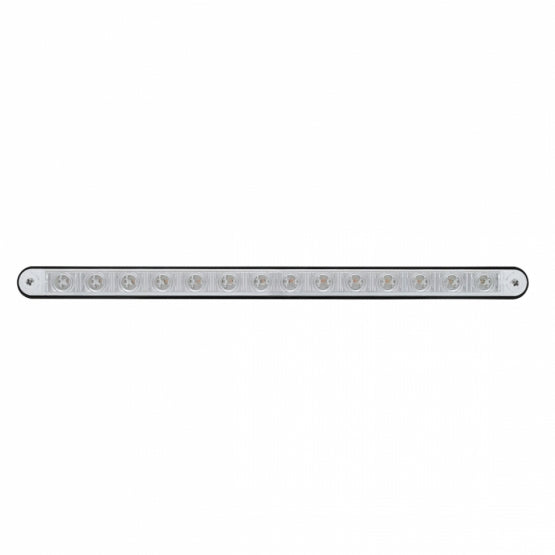 14 LED 12" Light Bar With Black Housing - Red LED/Clear Lens