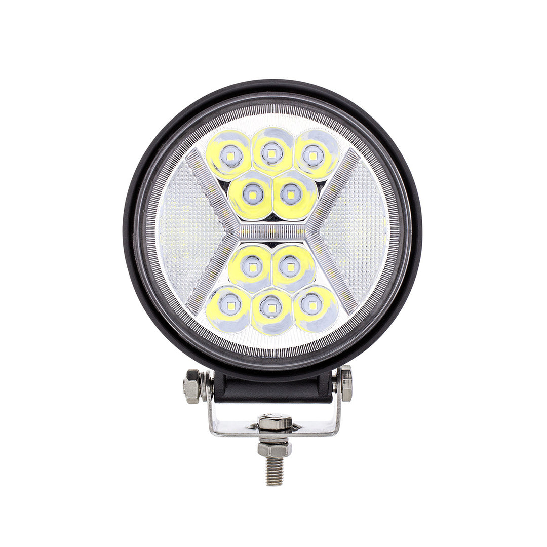4.5" 24 High Power LED Work Light With "X" White Light Guide
