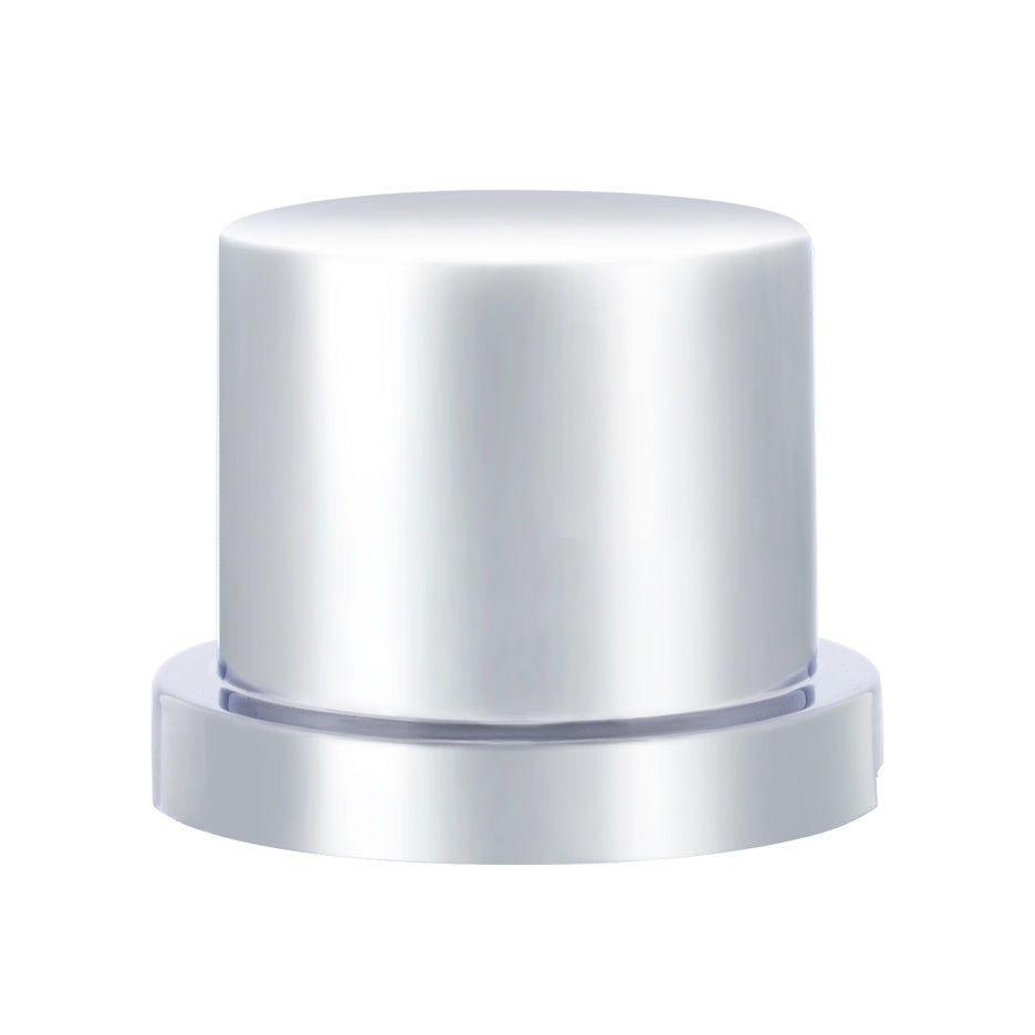 5/8" x 1" Chrome Plastic Flat Top Nut Cover - Push-On (Bulk)