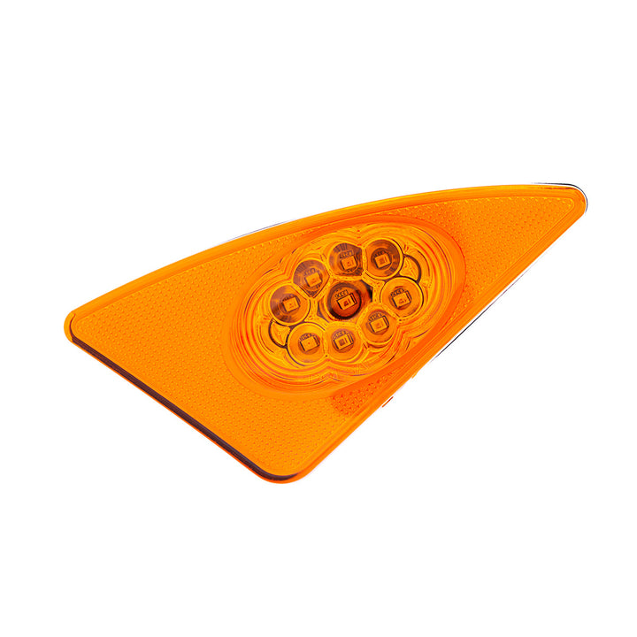 9 LED Competition Series Fender Light For 2007-2017 Kenworth T660 (Driver) - Amber LED/Lens