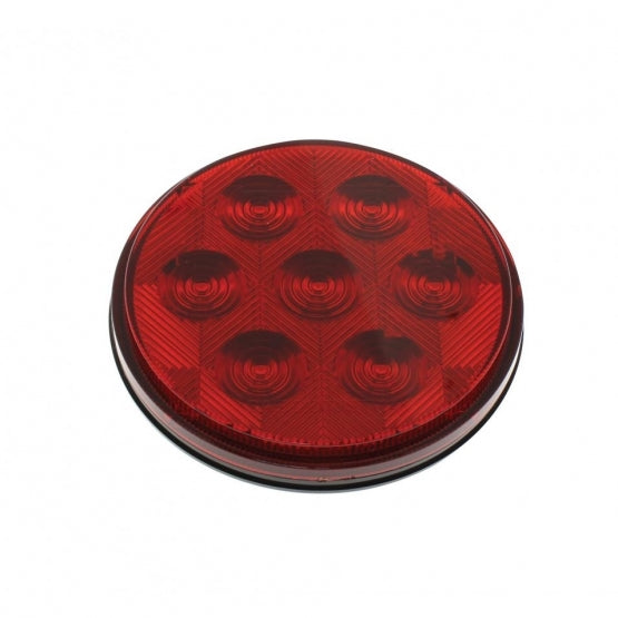 7 LED 4" Round Competition Series Light (Stop, Turn &amp; Tail) - Red LED/Red Lens (Bulk)