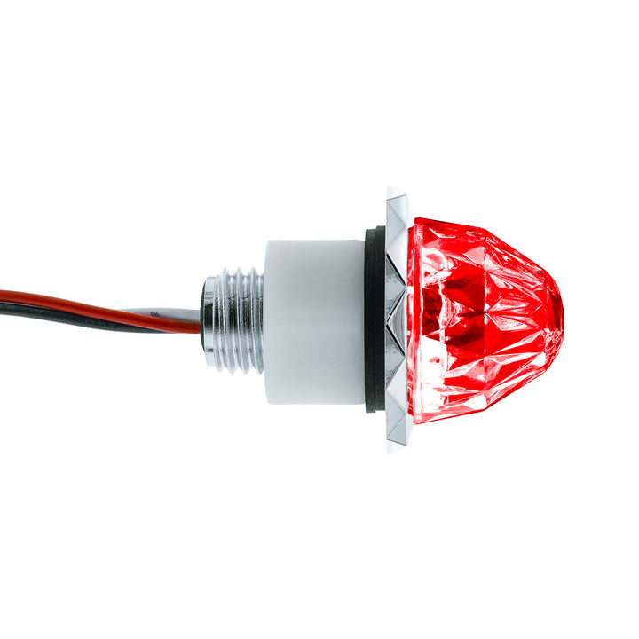 2 LED Dual Function Mini Crystal Watermelon Light (Clearance/Marker) - Red LED/Clear Lens